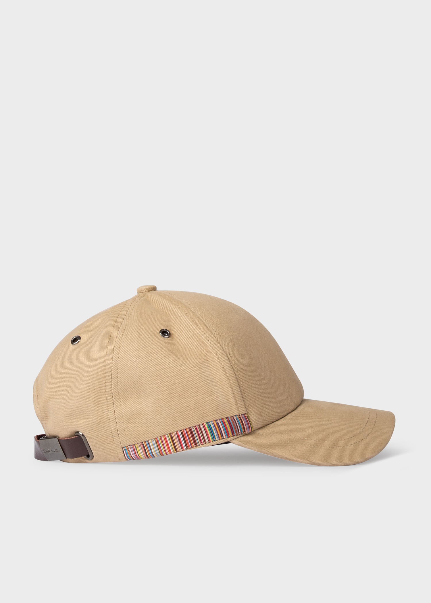 Camel 'Signature Stripe' Trim Cotton Baseball Cap - 1
