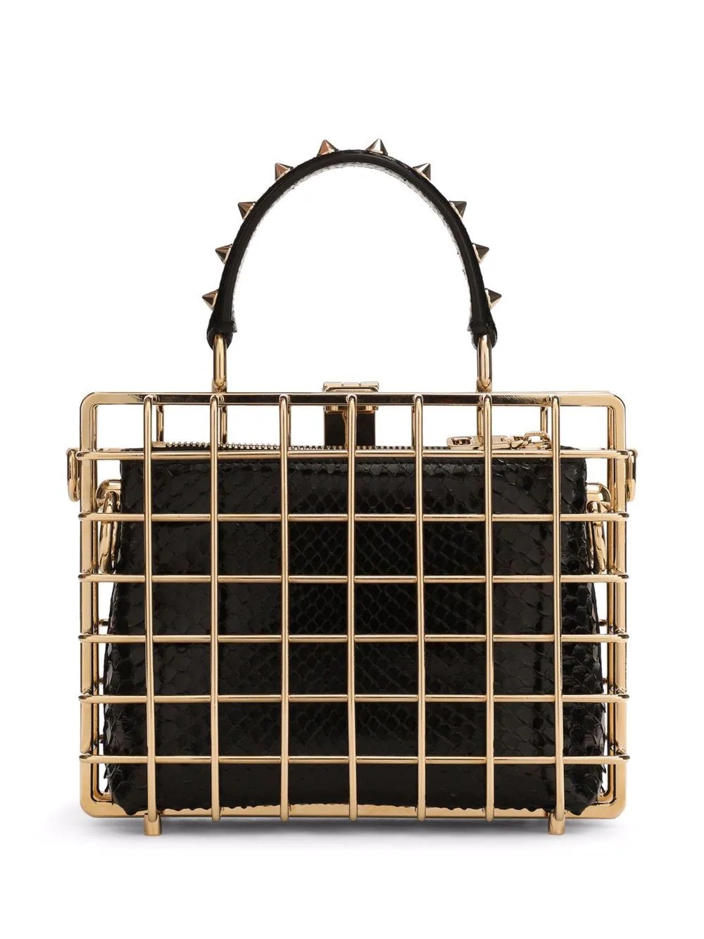 cage-embellished tote bag - 2