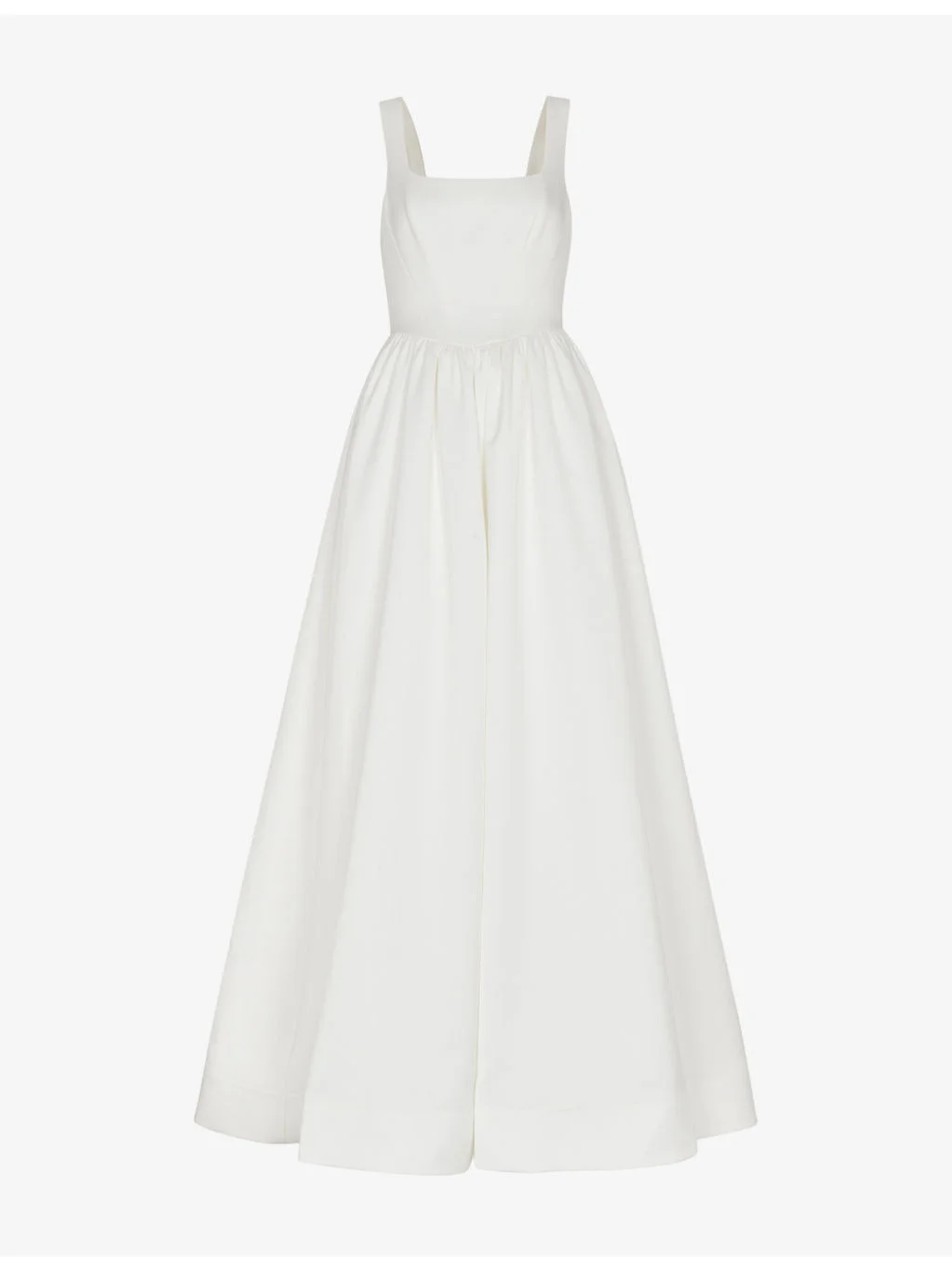 Lettie square-neck woven maxi wedding dress - 1
