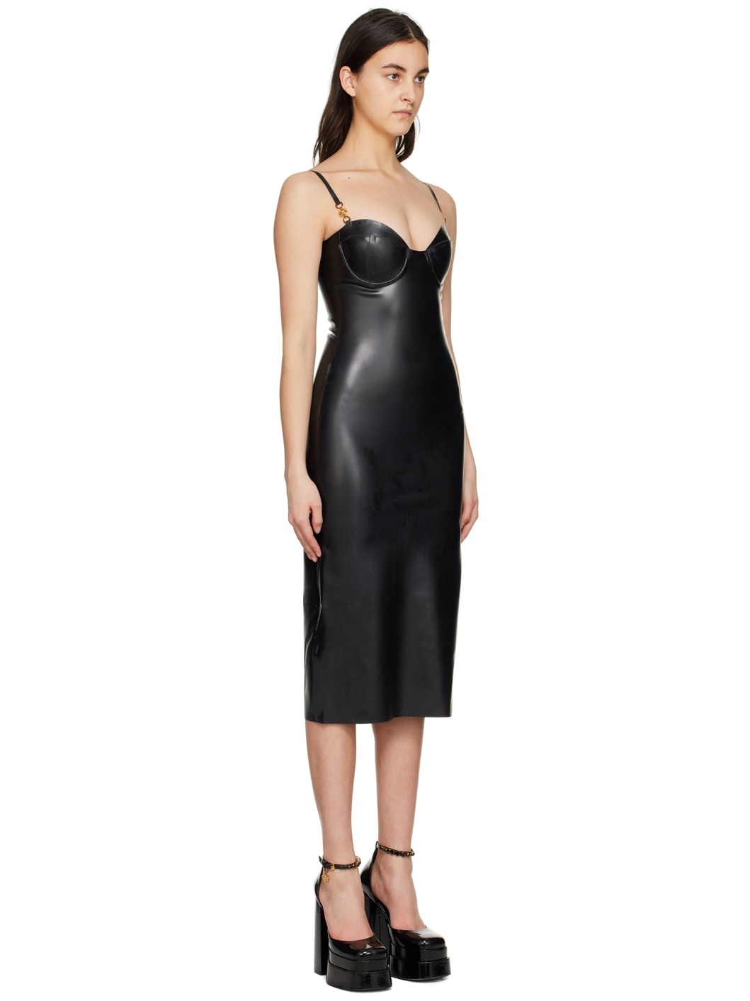 Black Medusa Midi Dress - 2