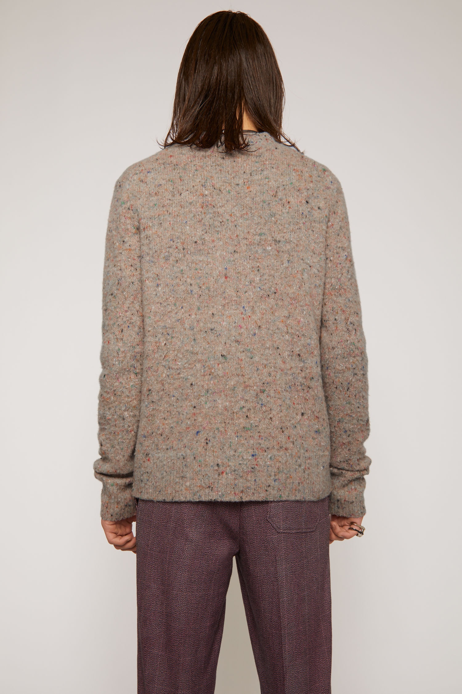 Pilled melange sweater beige/multi - 3