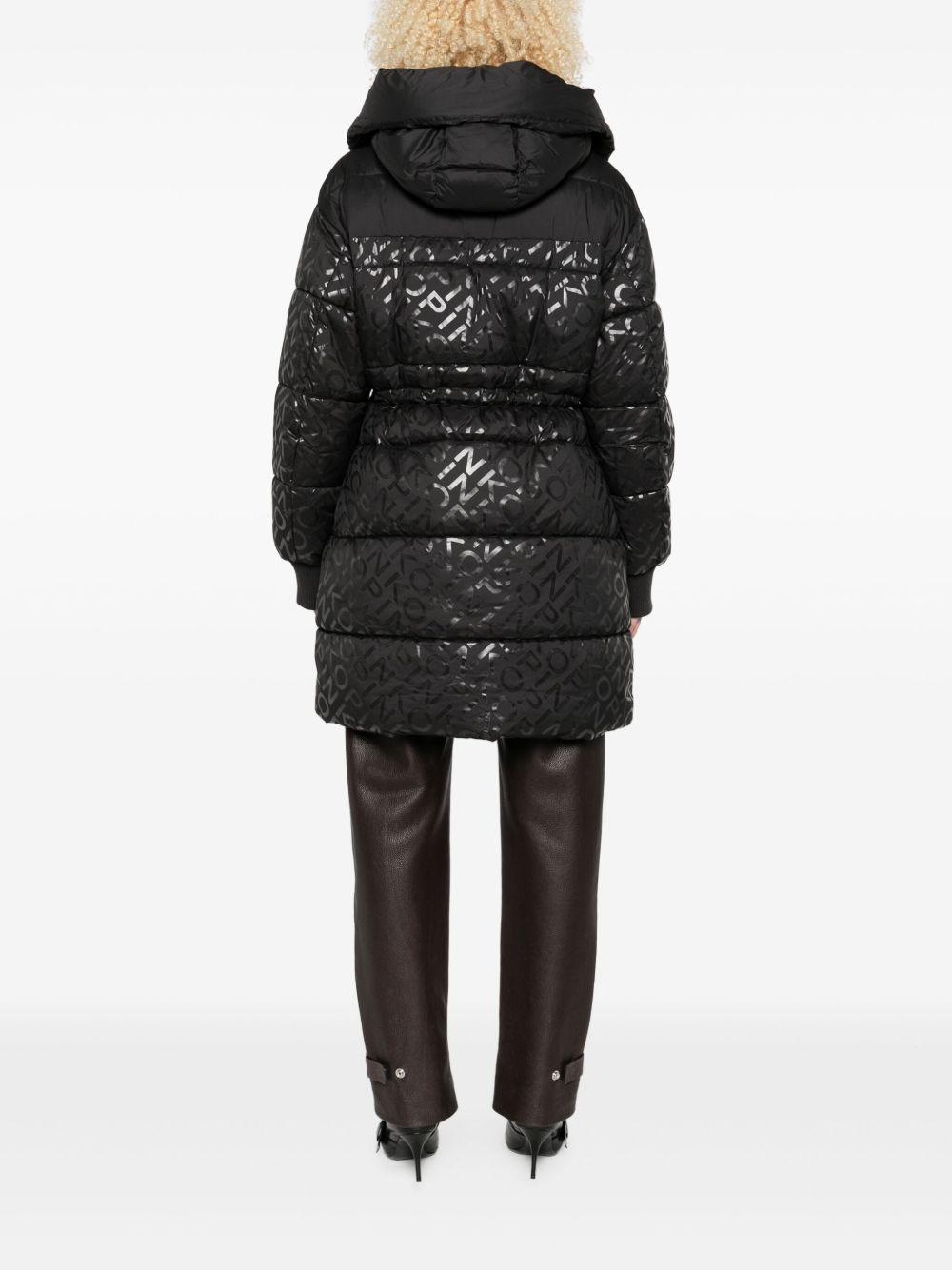 logo-print puffer coat - 4