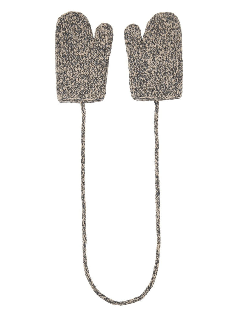 Maison Margiela Gray Shetland Wool Mittens outlook
