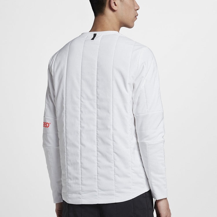 Air Jordan 23 Engineered Quilted Round Neck Pullover logo Sports Long Sleeves White AJ1055-100 - 6