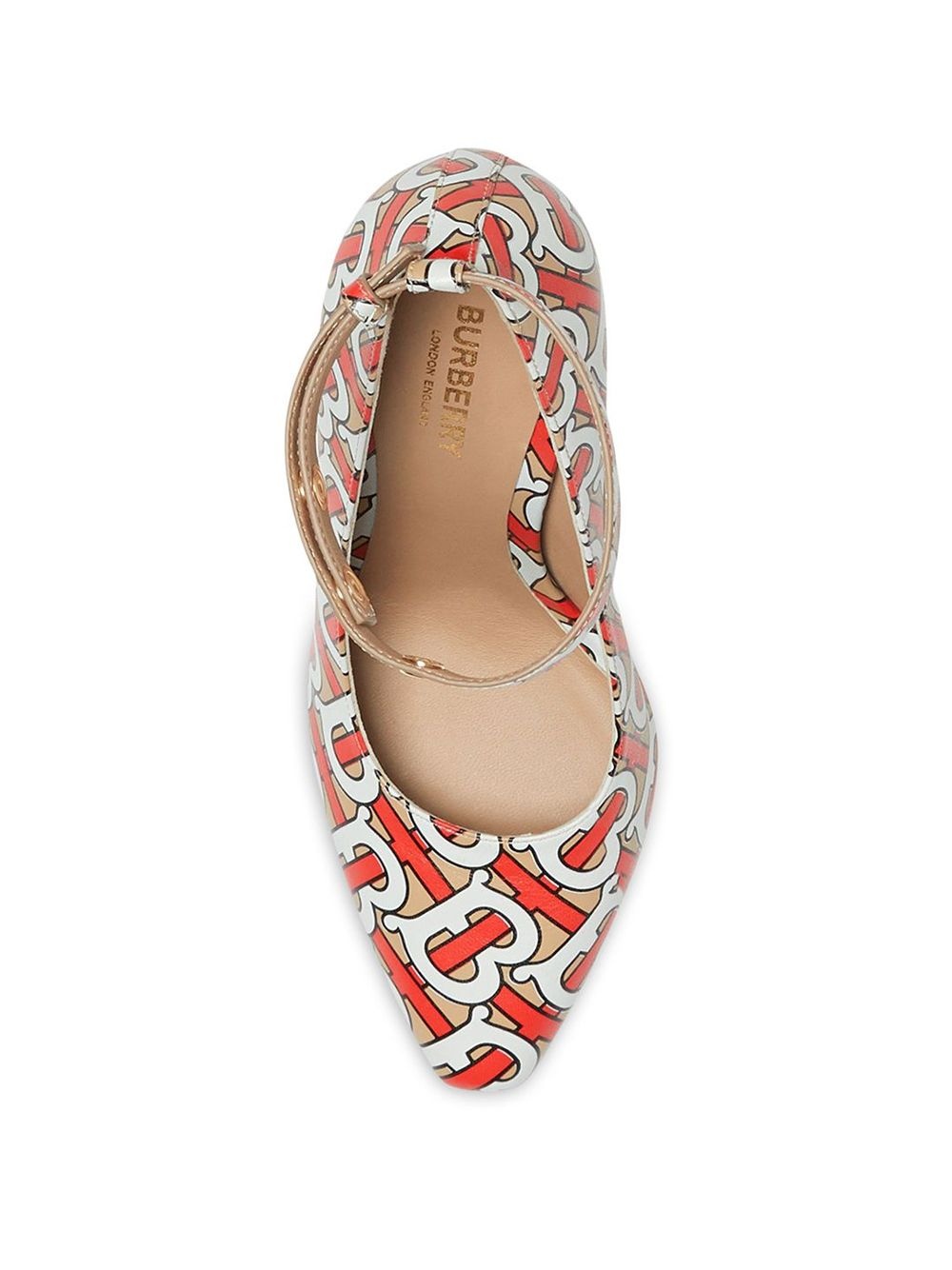 TB monogram print pumps - 4