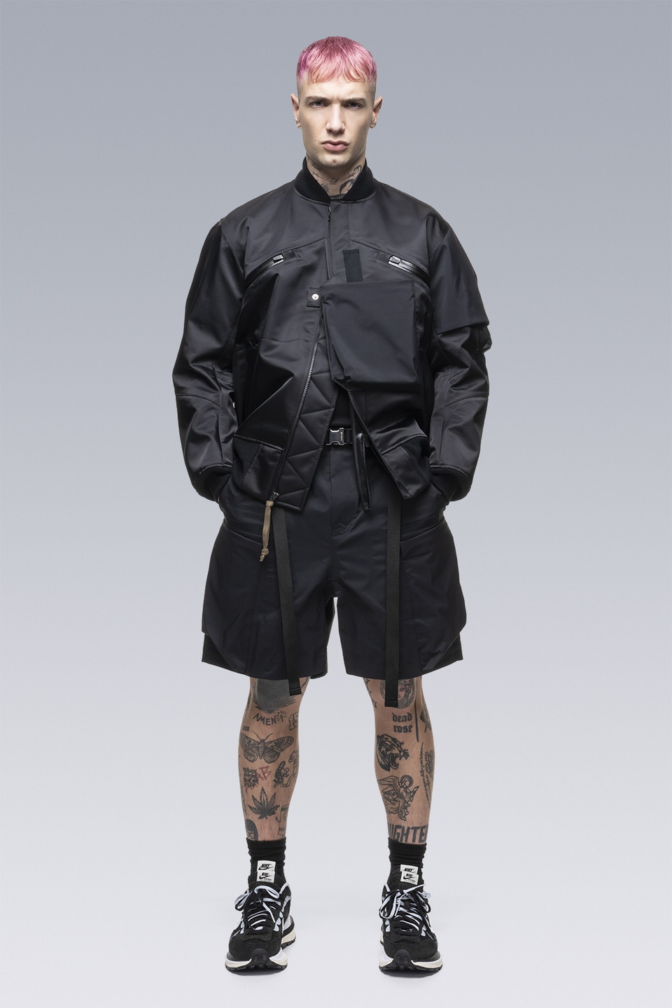 SAC-SP2763 sacai / ACRONYM Shorts Black - 2