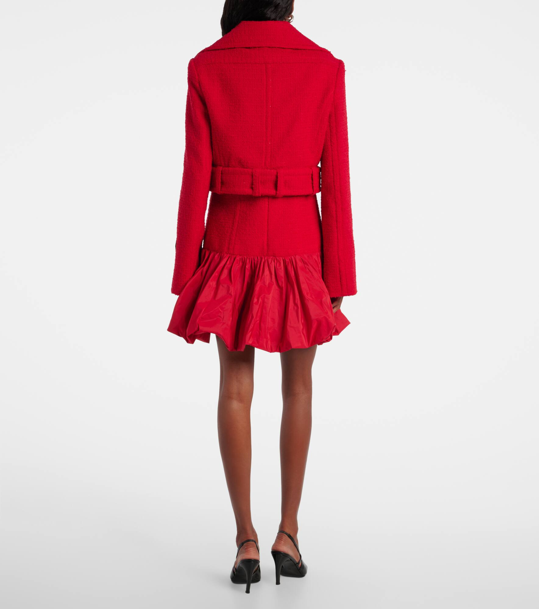 Cropped wool-blend tweed jacket - 3