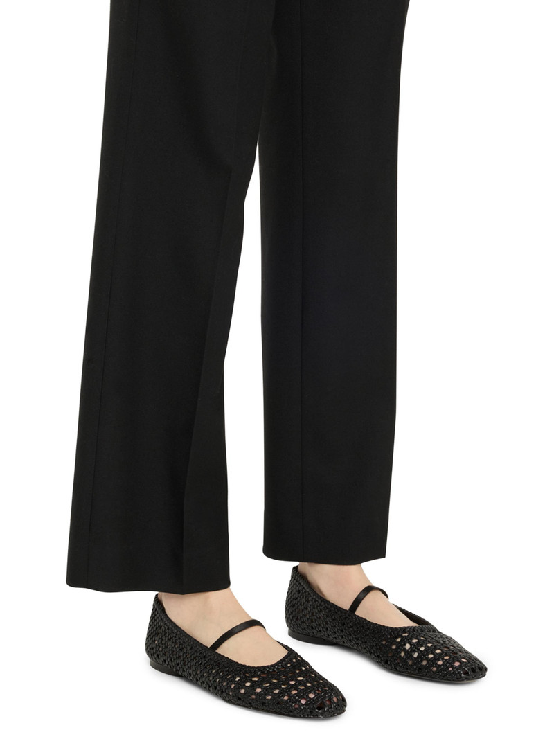 Vivian Crochet 가죽 메리 Jane Ballerina Flats 3