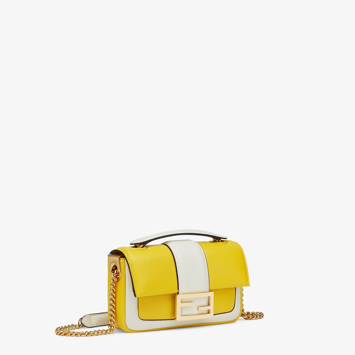 Yellow and white nappa leather bag - 2