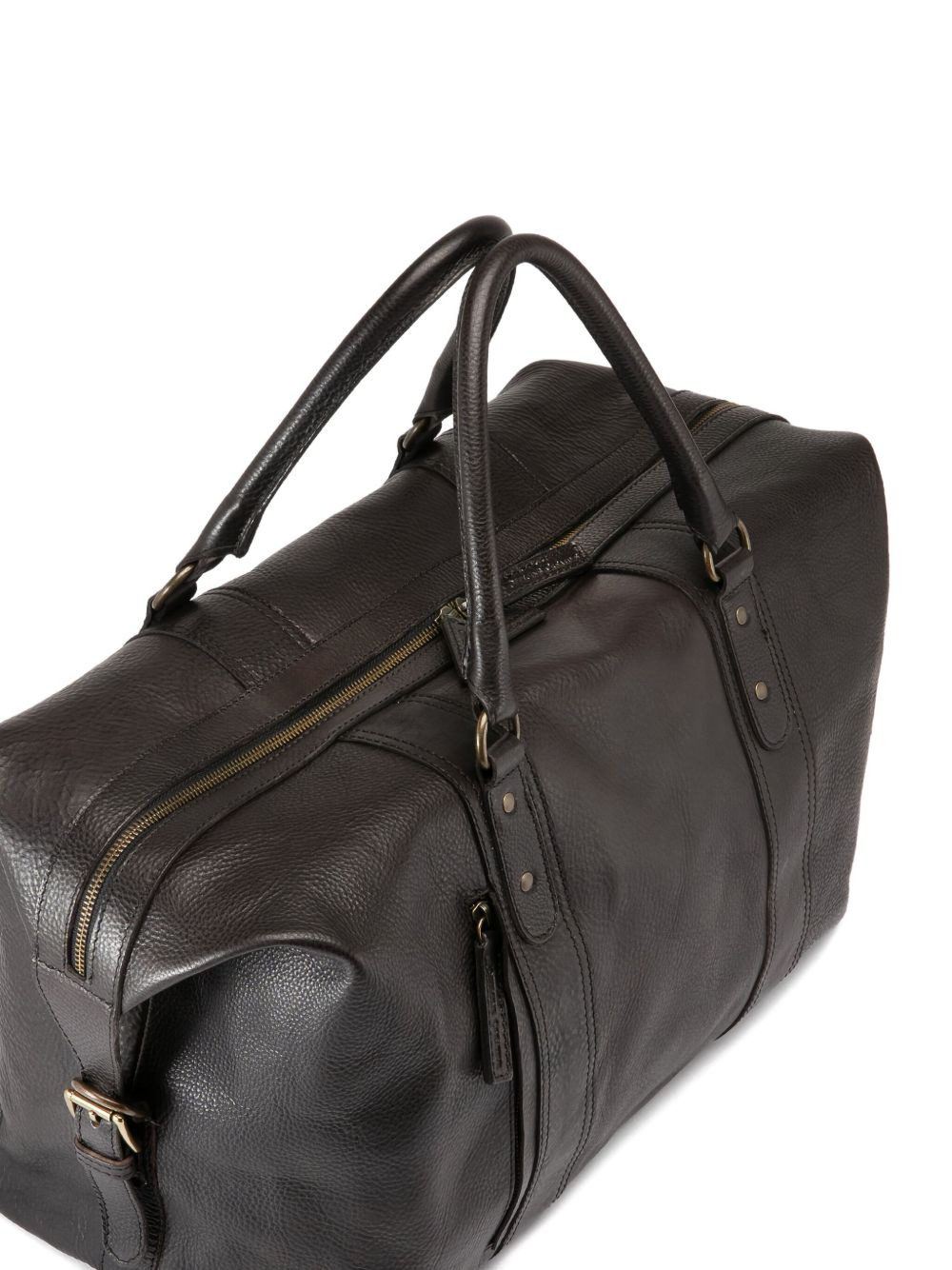 Rare 045 buckle-fastening leather travel bag - 5