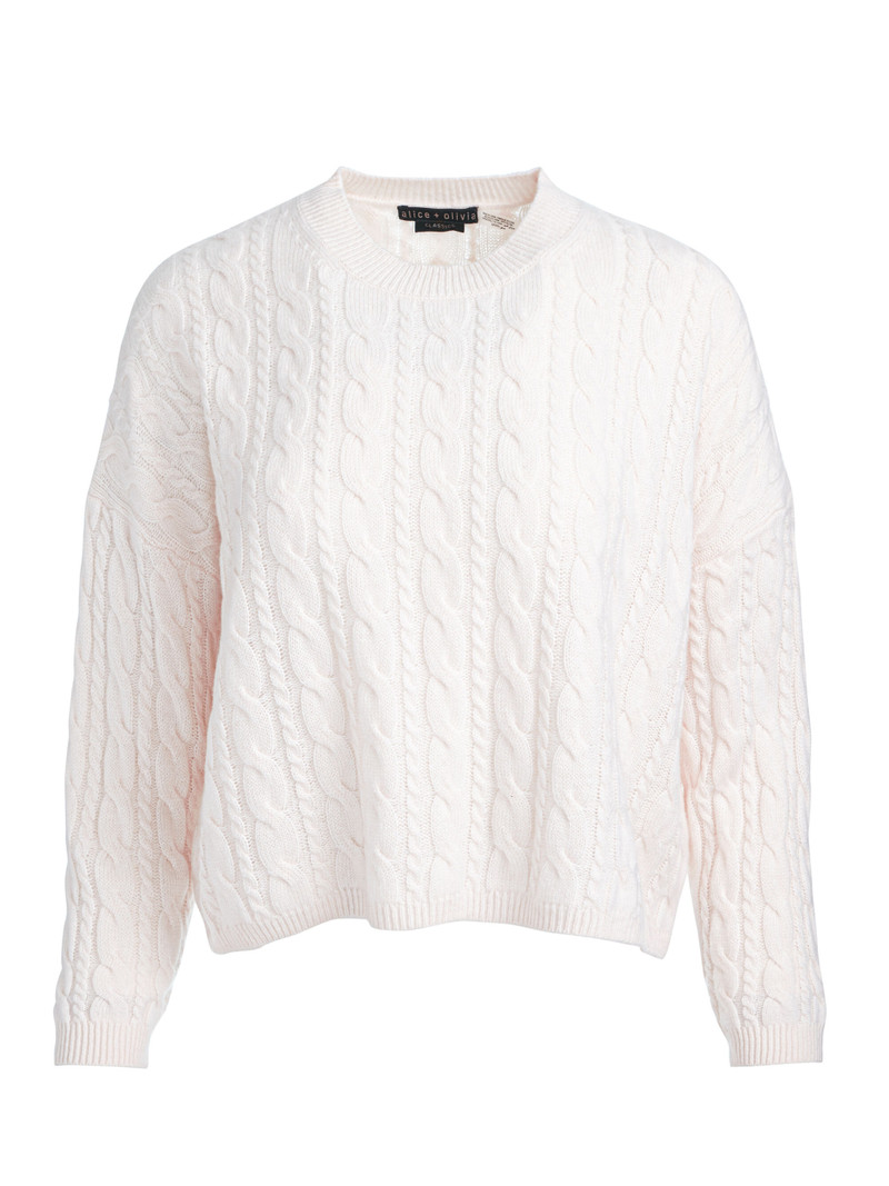 CECILIE CASHMERE CABLEKNIT PULLOVER 1