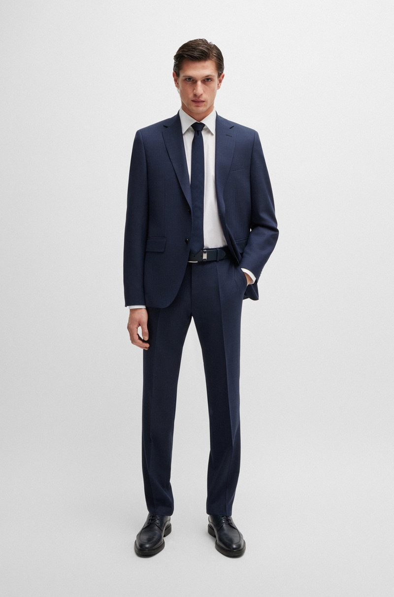 REGULAR-FIT SUIT IN MICRO-PATTERNED STRETCH FABRIC 1