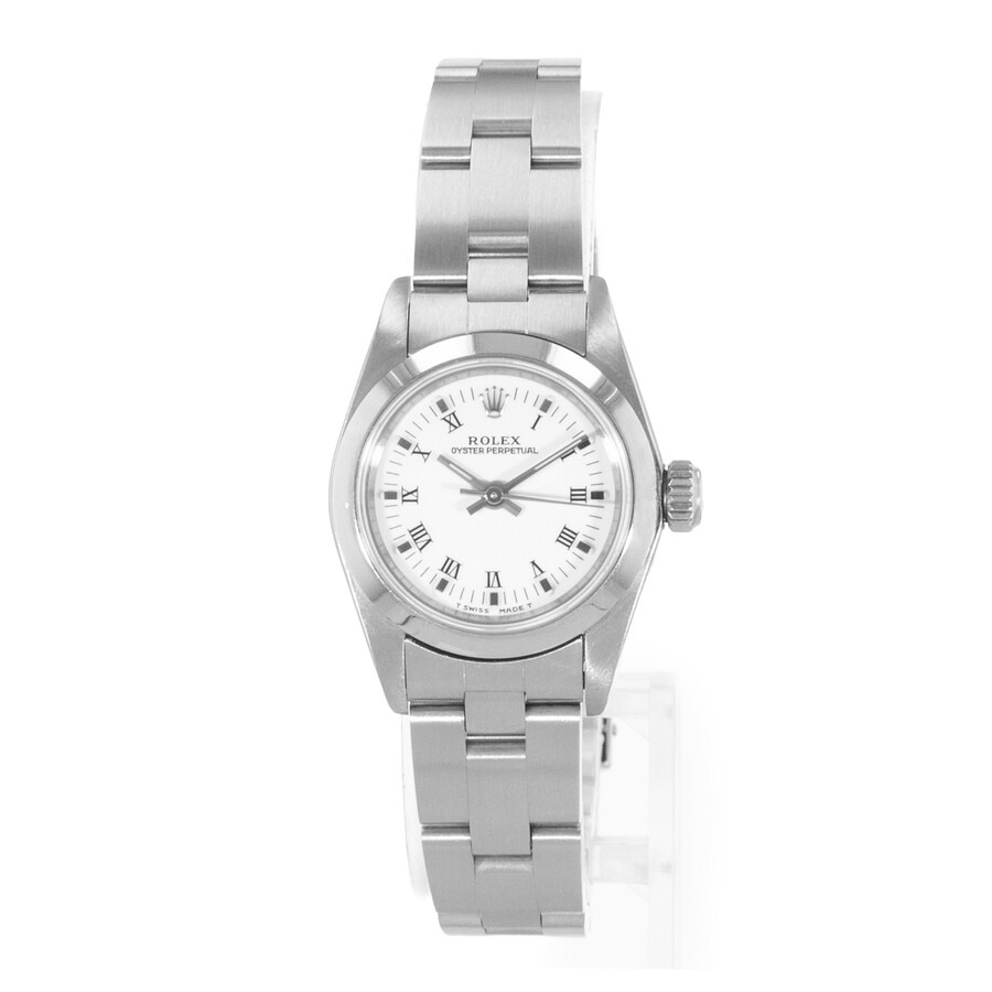 Pre-owned Rolex Oyster Perpetual 26 Automatic Chronometer White Dial Ladies Watch 67180 WRO - 3