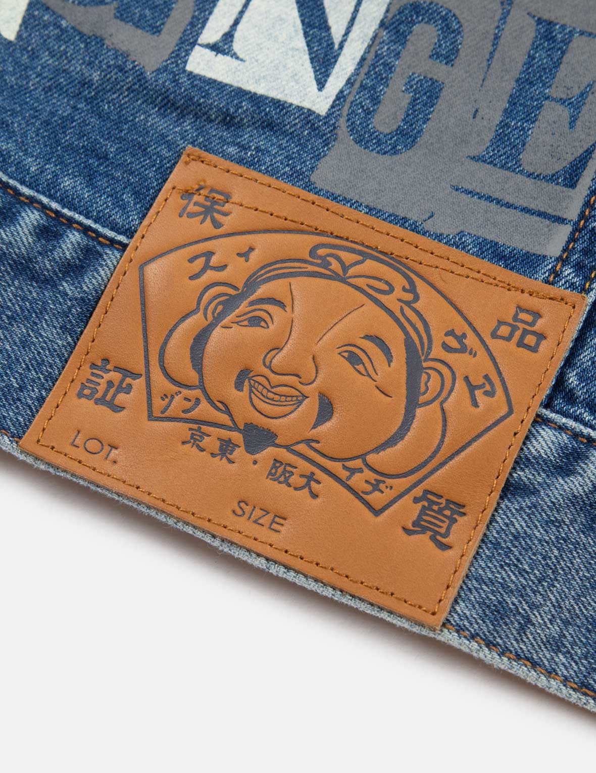 GRAFFITI PRINT LOOSE FIT HOODED DENIM JACKET - 13