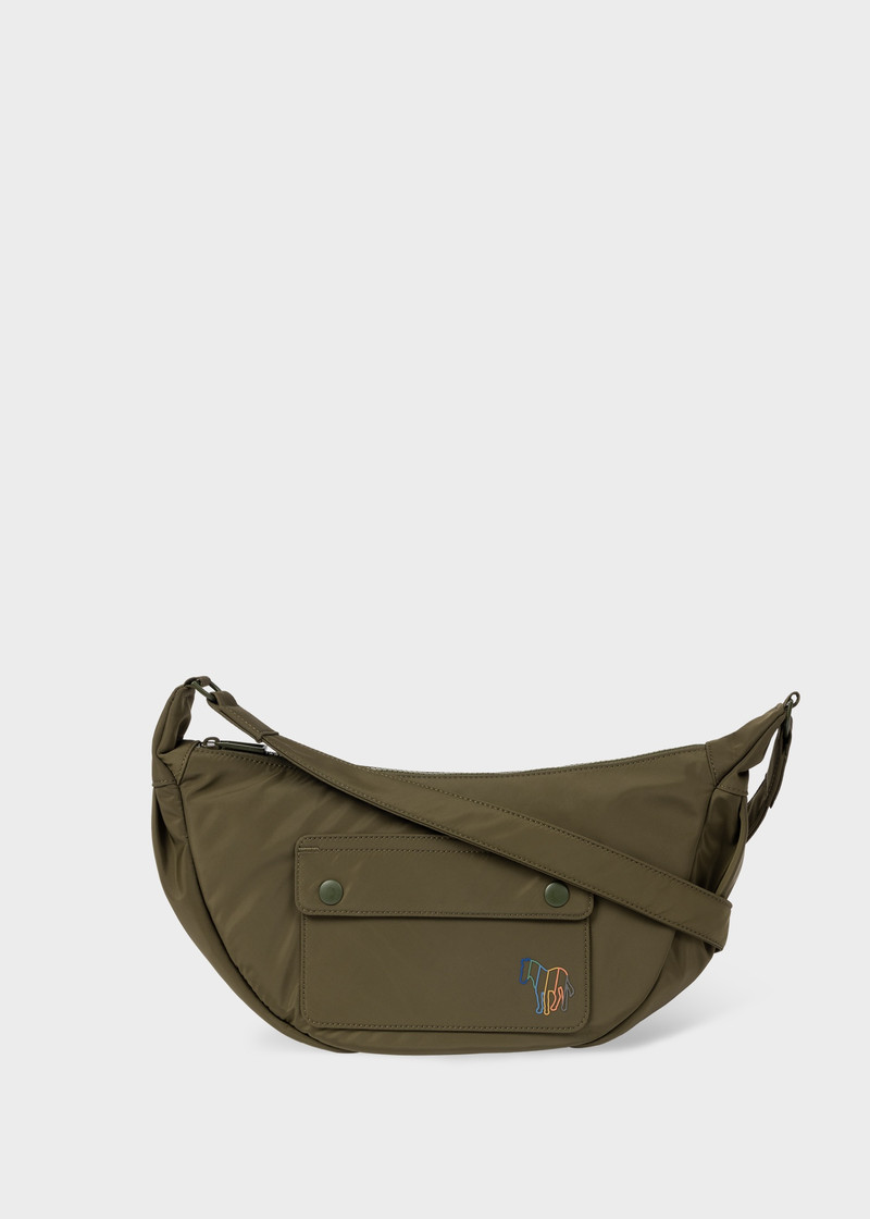 Khaki Zebra 'Crescent' Bag 1