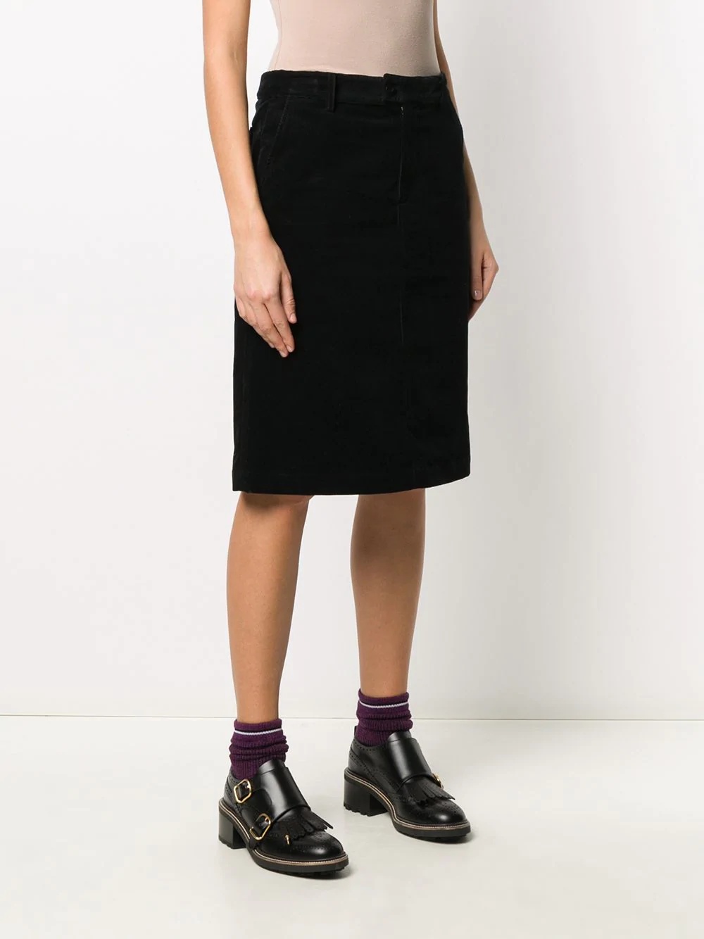 high-waisted midi skirt - 3