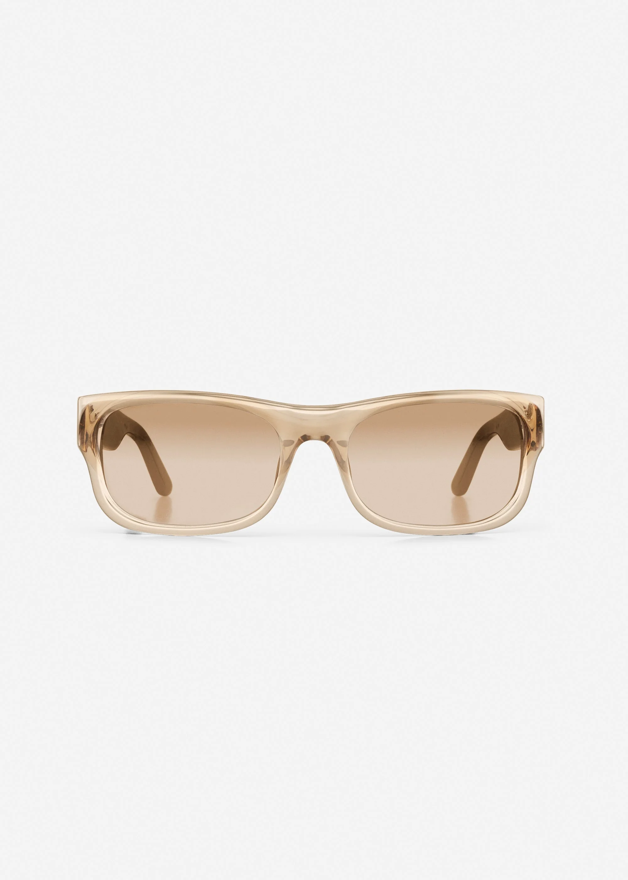 Rectangular sunglasses in beige - 1