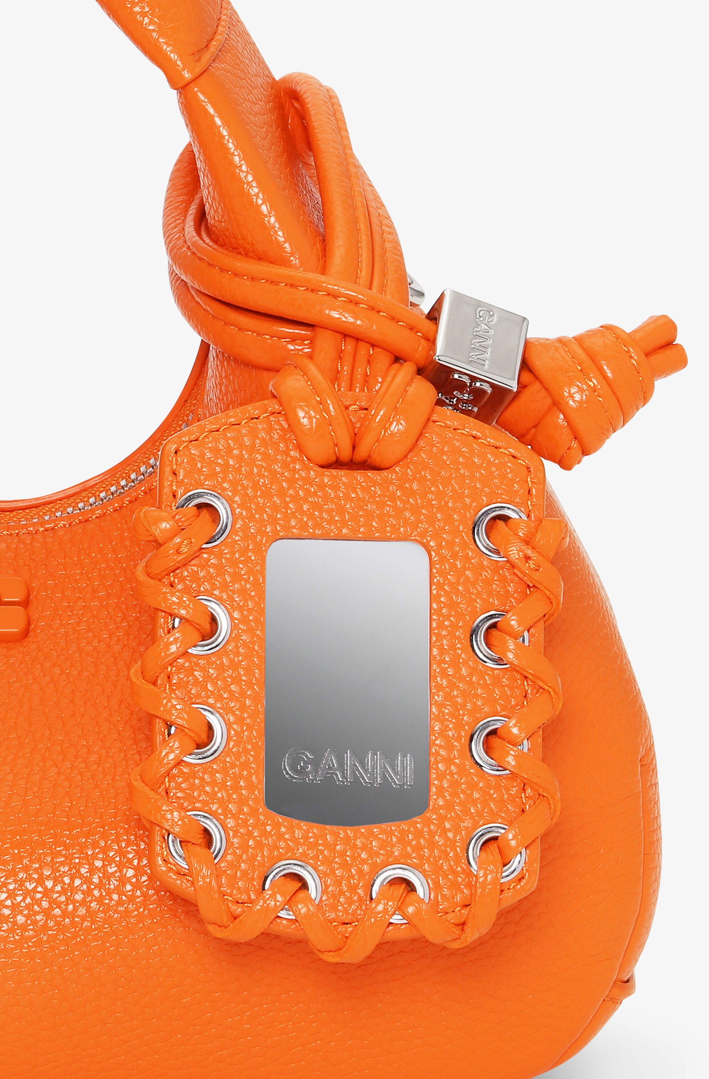 ORANGE MINI HOBO BAG - 5