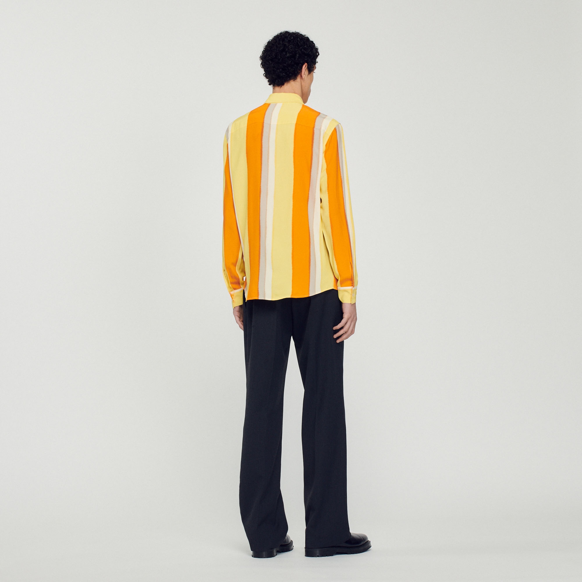 Flowing striped long-sleeved shirt - 6