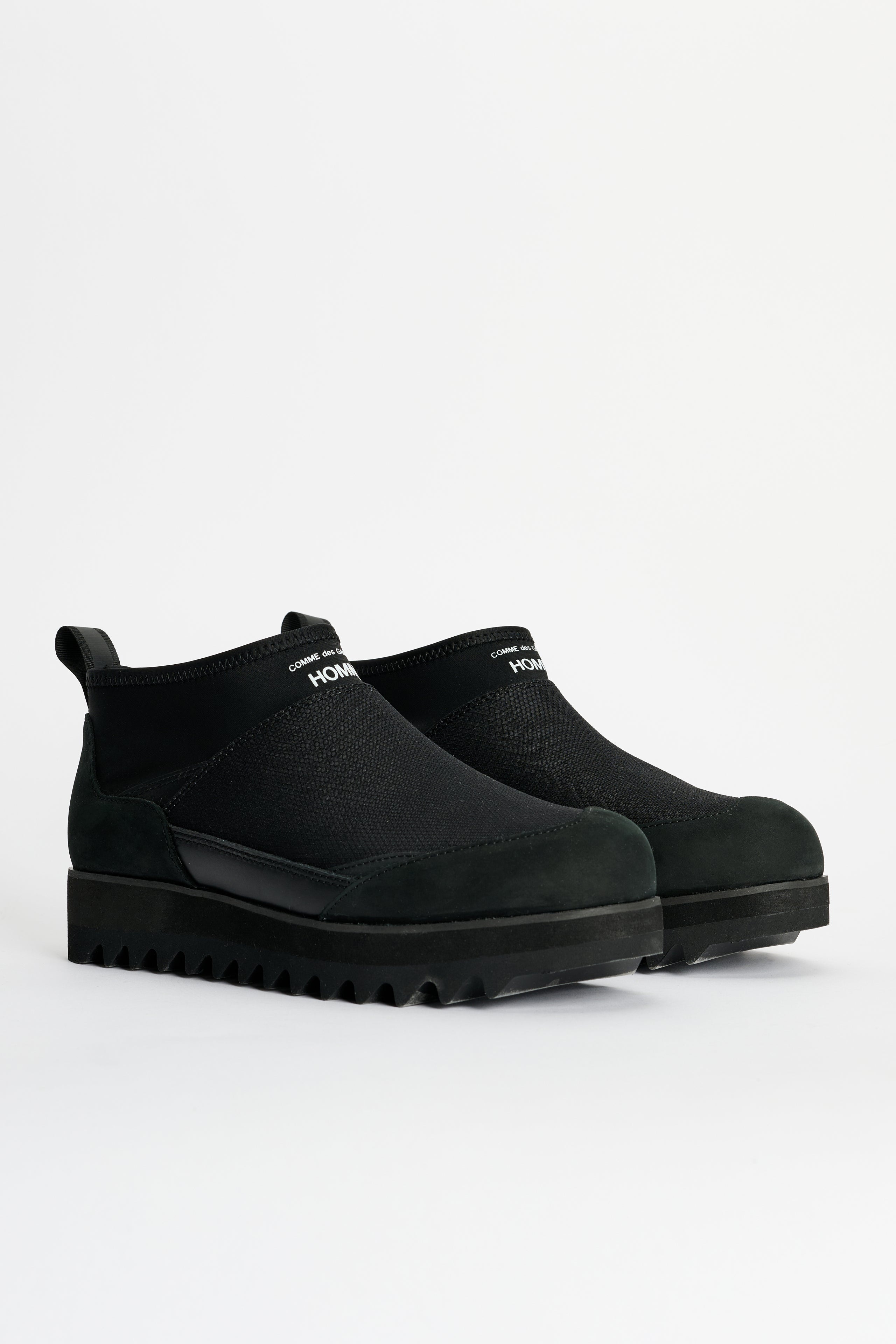 COMME DES GARÇONS HOMME RIPSTOP X LEATHER BOOT BLACK - 3