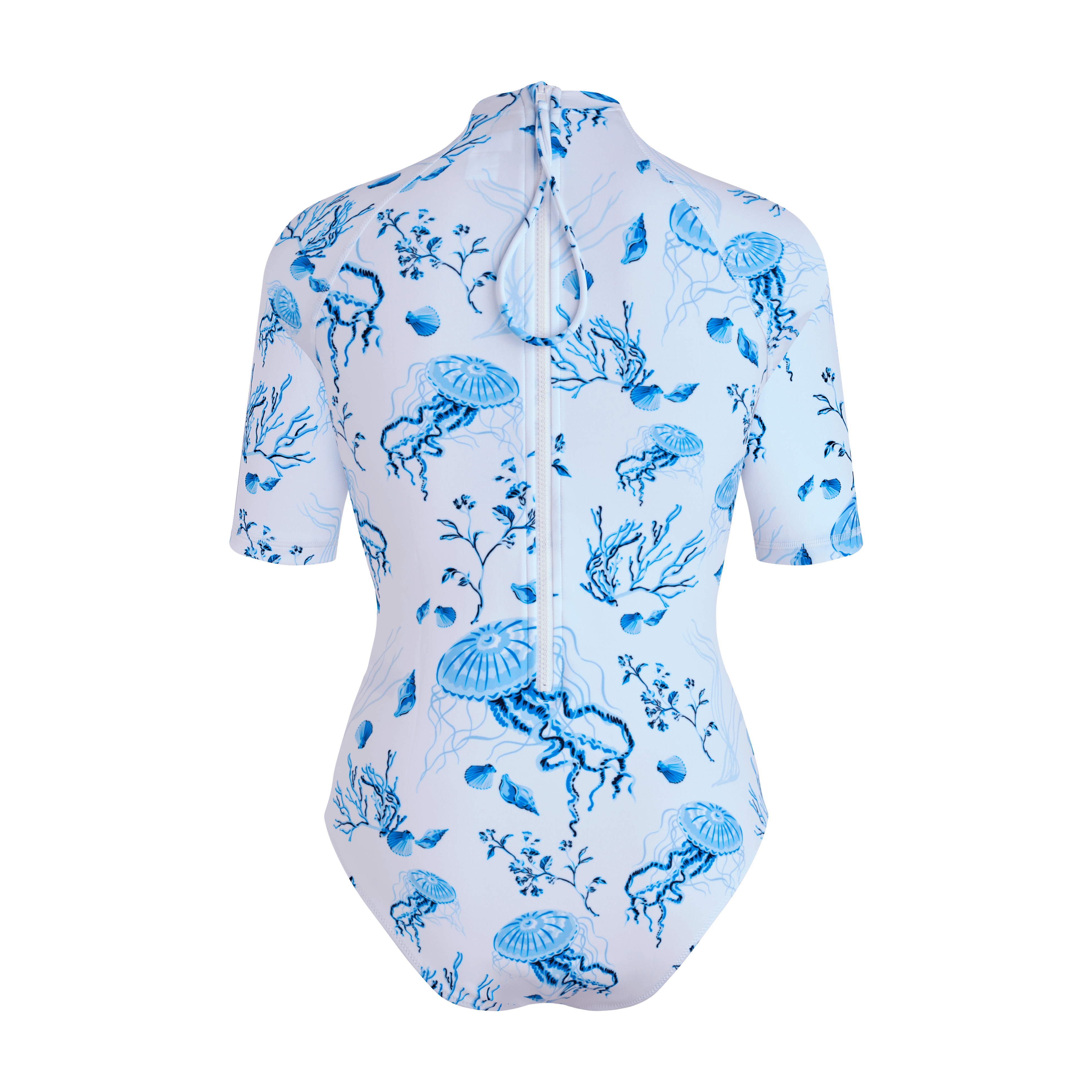 Women UV Protection One-piece Rashguard Medusa and Shells - 2