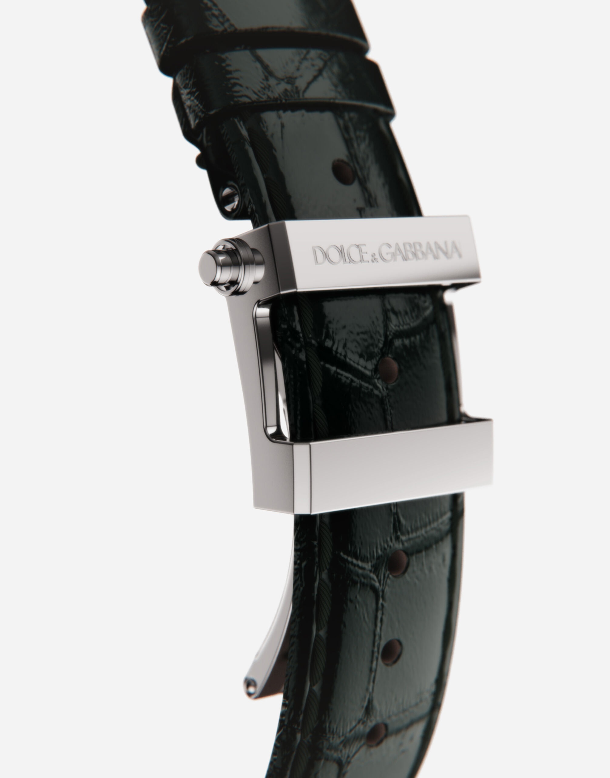 Steel and malachite watch - 4