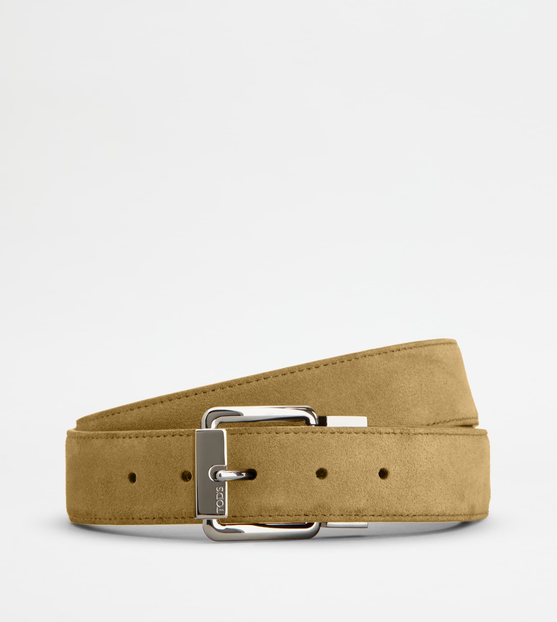 REVERSIBLE BELT IN SUEDE - BROWN - 1