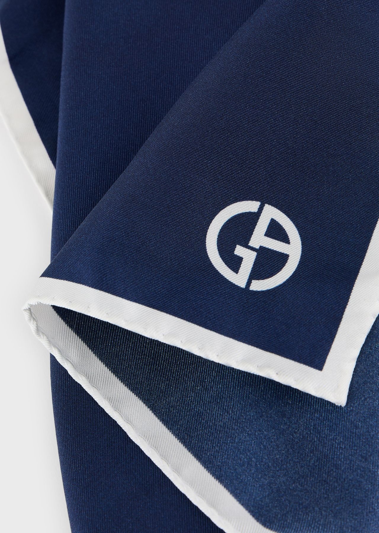 Silk pocket square with logo - 3