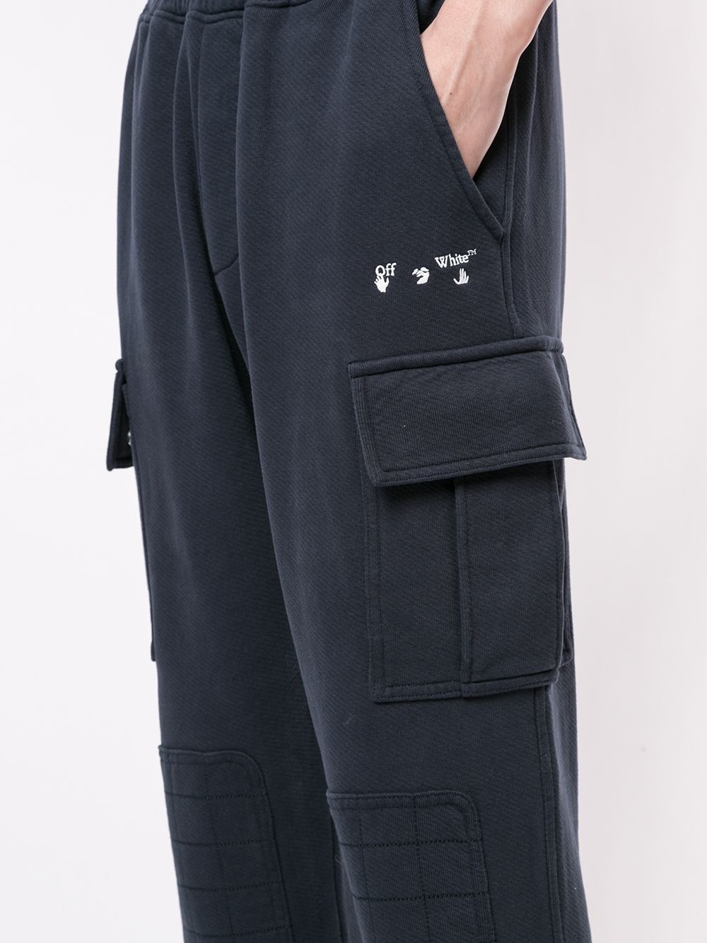 logo-print patch-detail track pants - 5