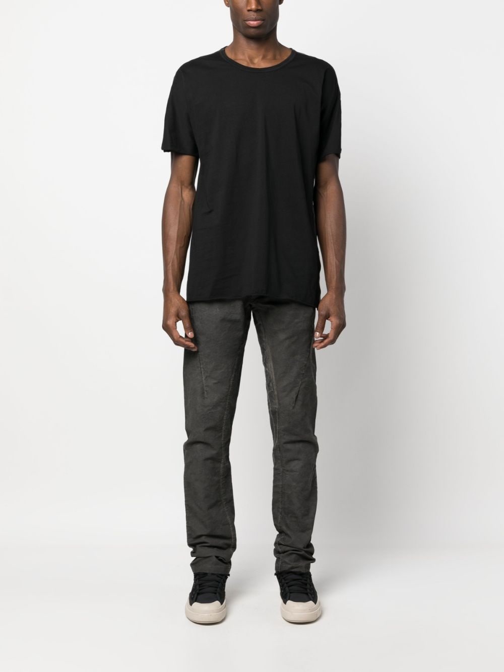 Mister leather-straps cotton T-shirt - 2
