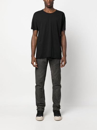 Isaac Sellam Mister leather-straps cotton T-shirt outlook