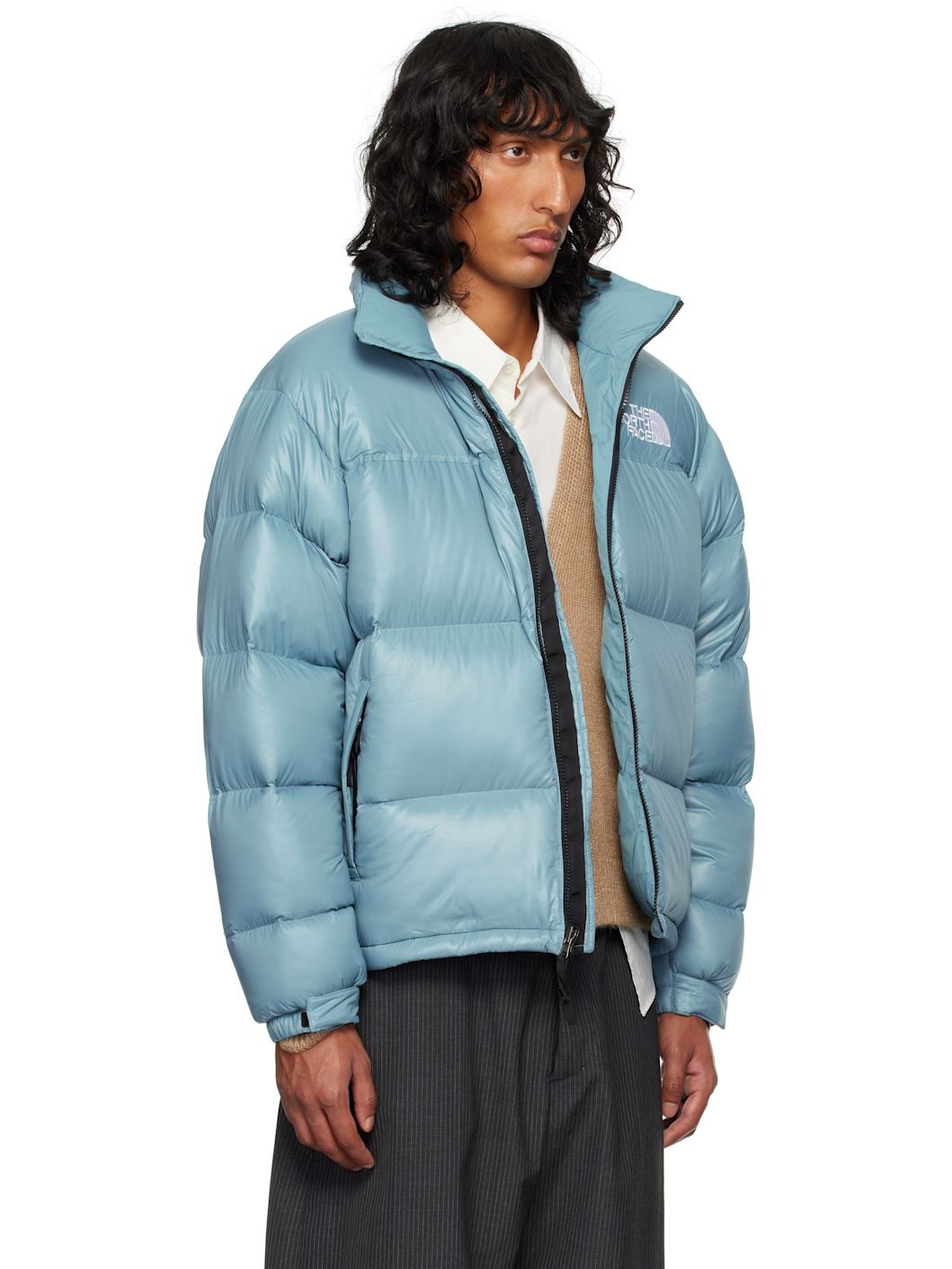 SSENSE Exclusive Blue 1996 Retro Nuptse Down Jacket - 2