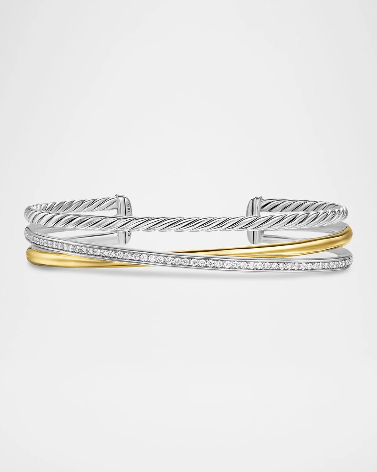 11mm Crossover Bracelet in Silver - 1