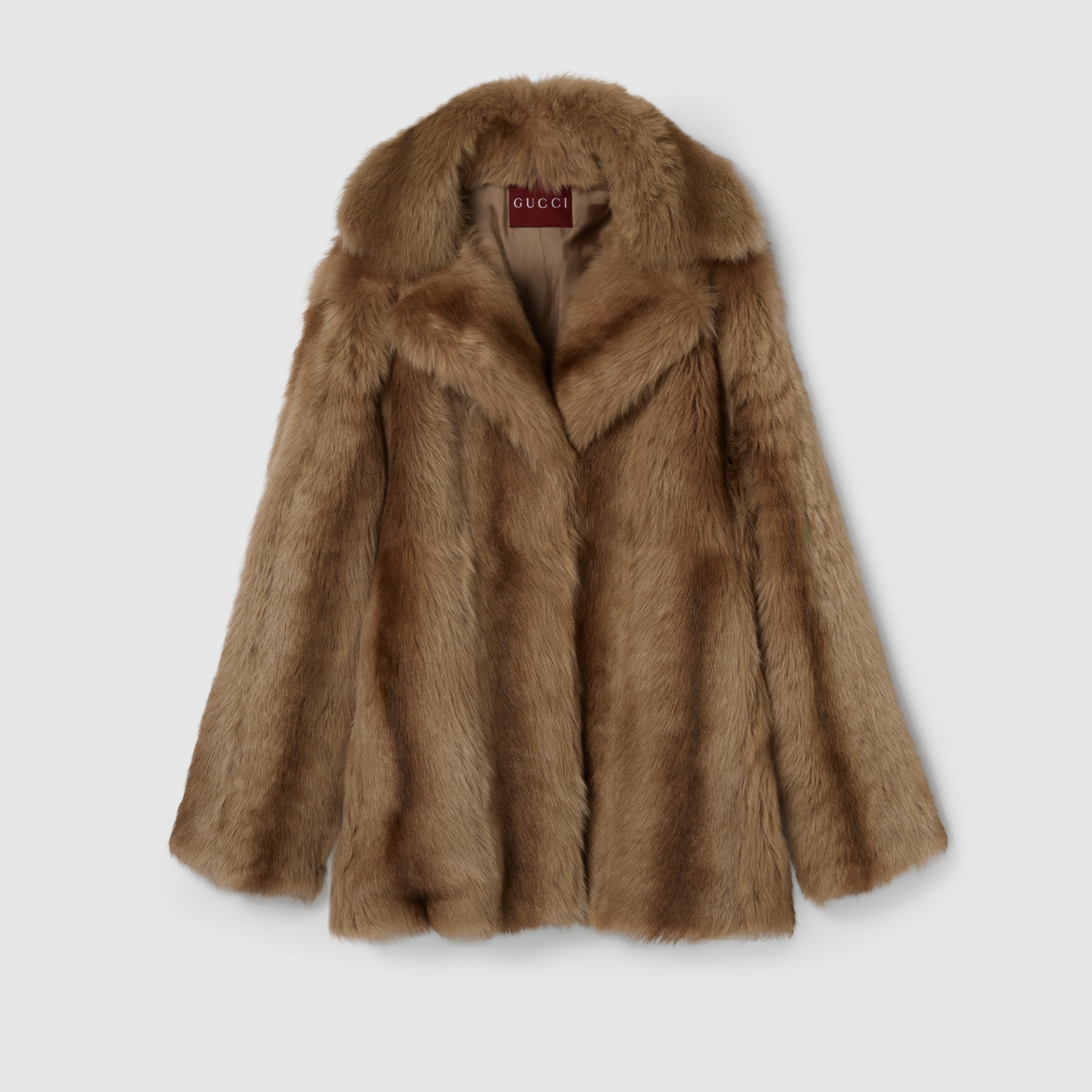 Degradé soft shearling peacoat - 1