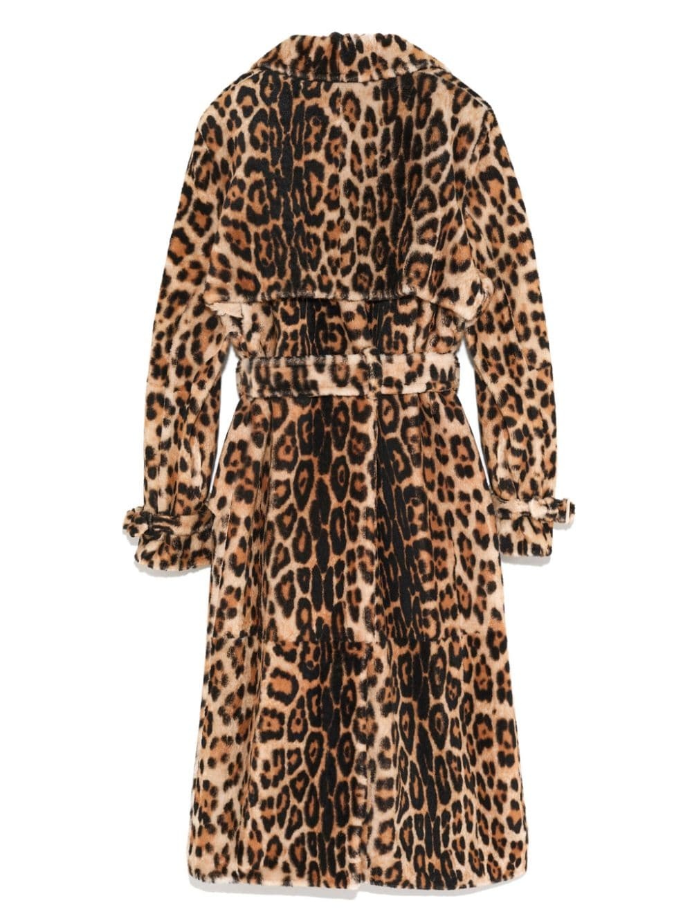 shearling trench coat - 2