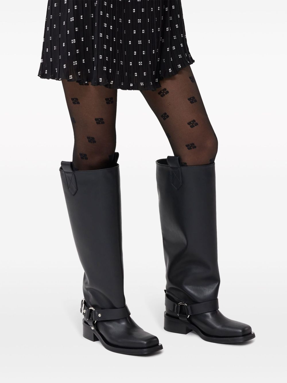 square-toe mid-calf boots - 5