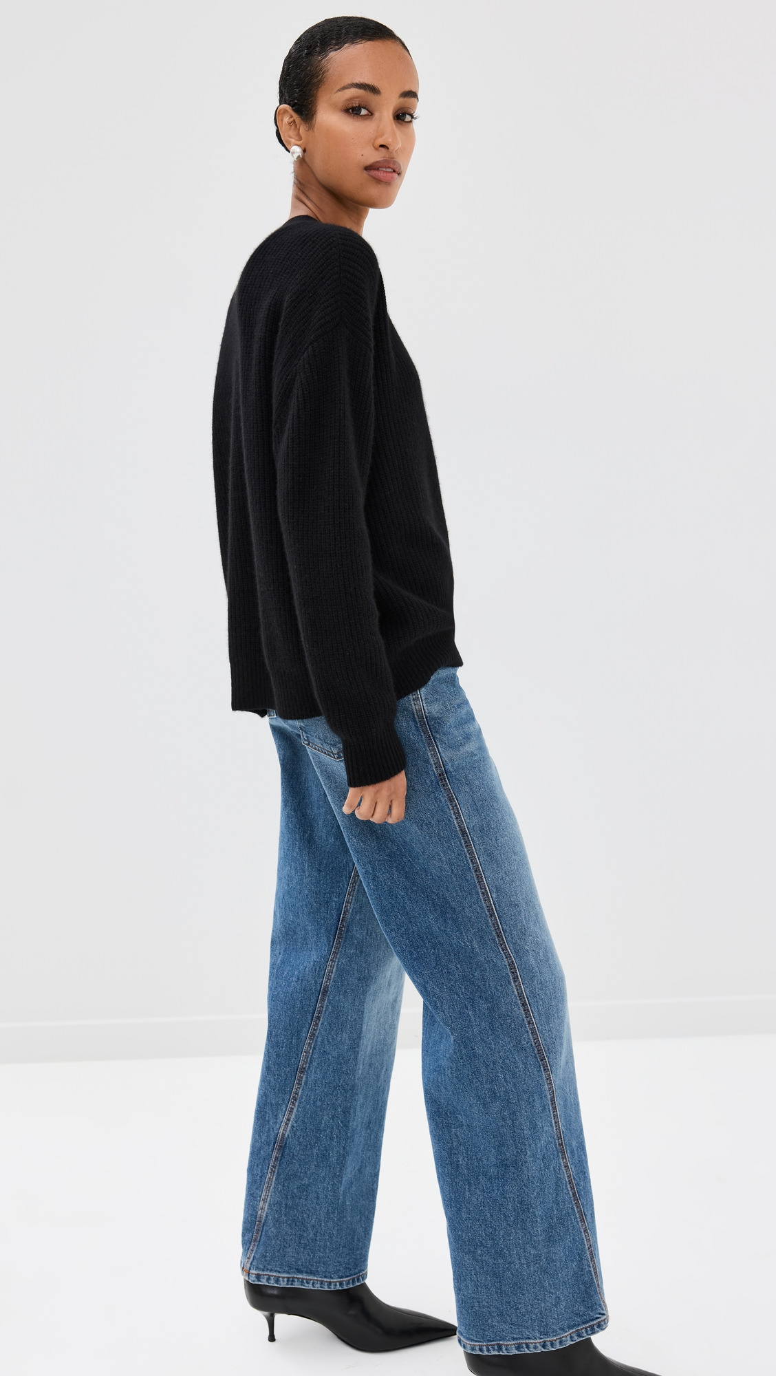 Cropped Cashmere Cocoon Cardigan - 3