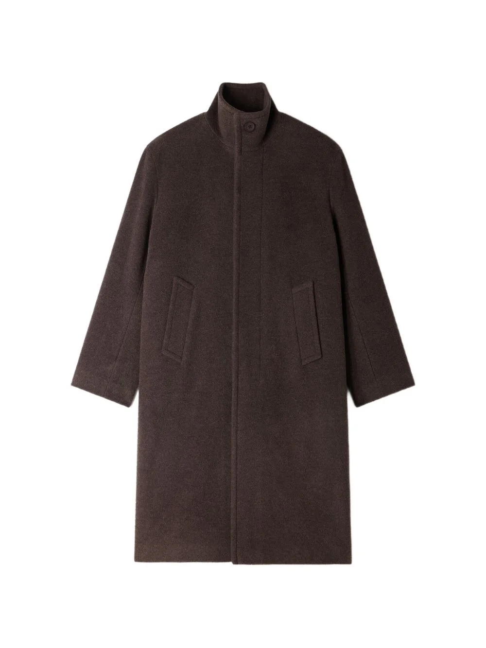 stand-up collar overcoat - 1