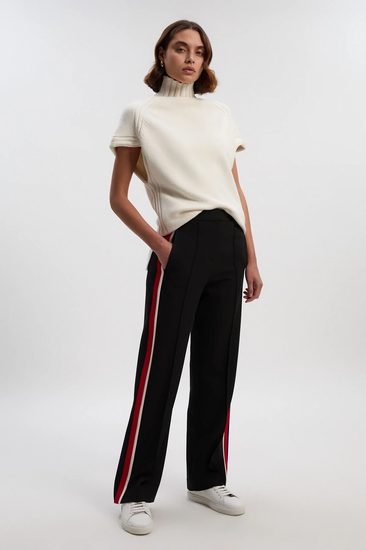 Tailored Side Stripe Straight Leg Trouser - 1