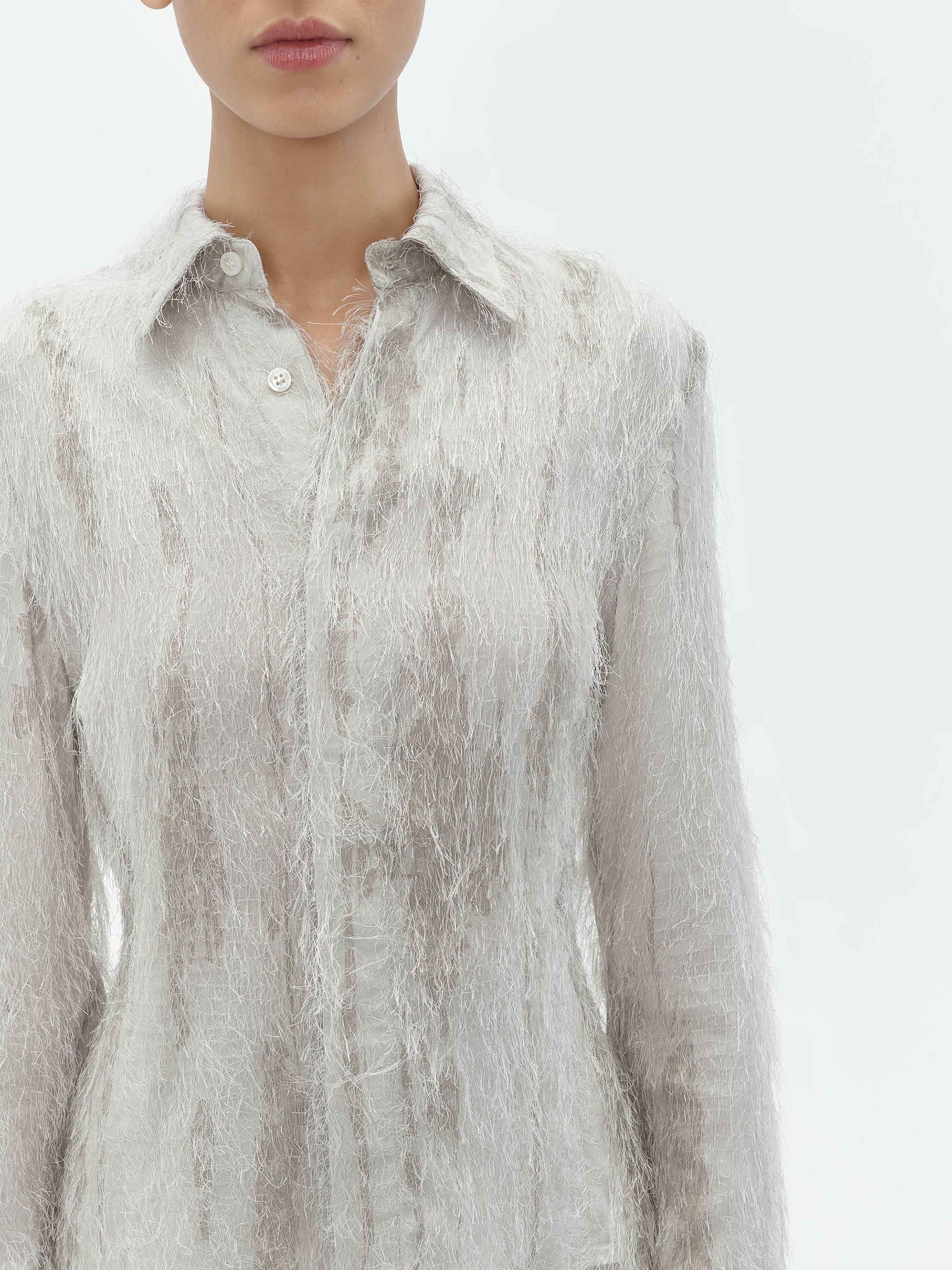 EYELASH BUTTON DOWN SHIRT - 5