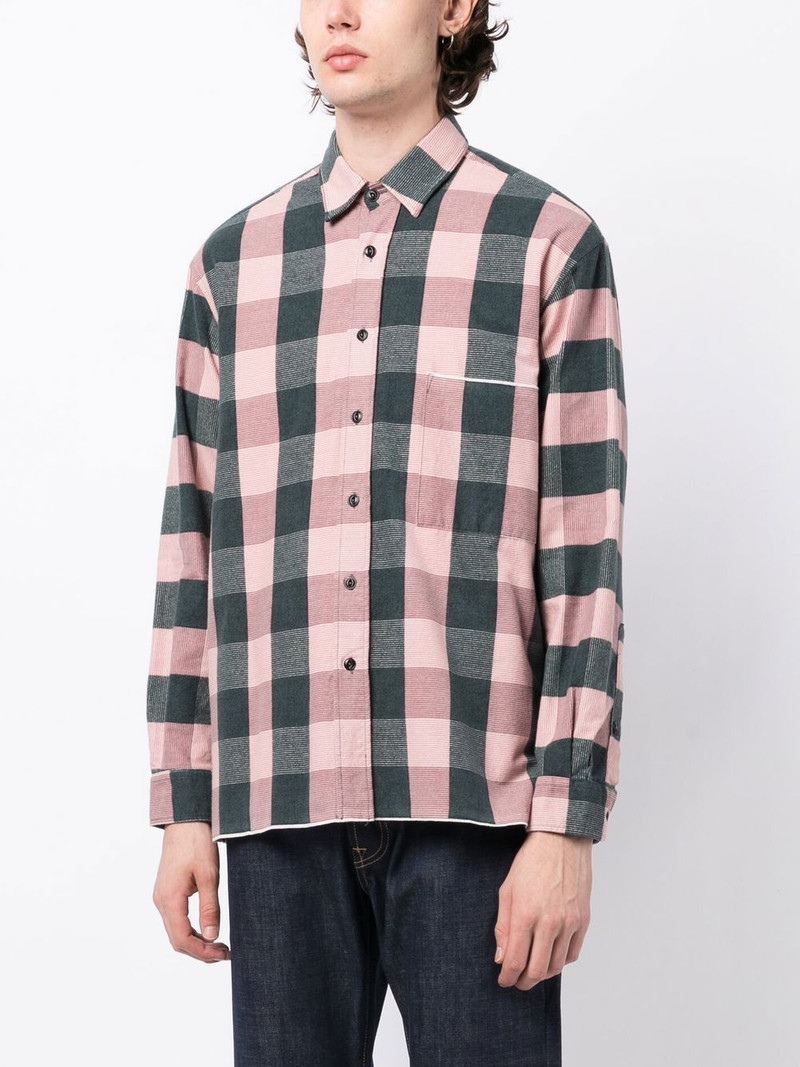 check-print cotton shirt 3