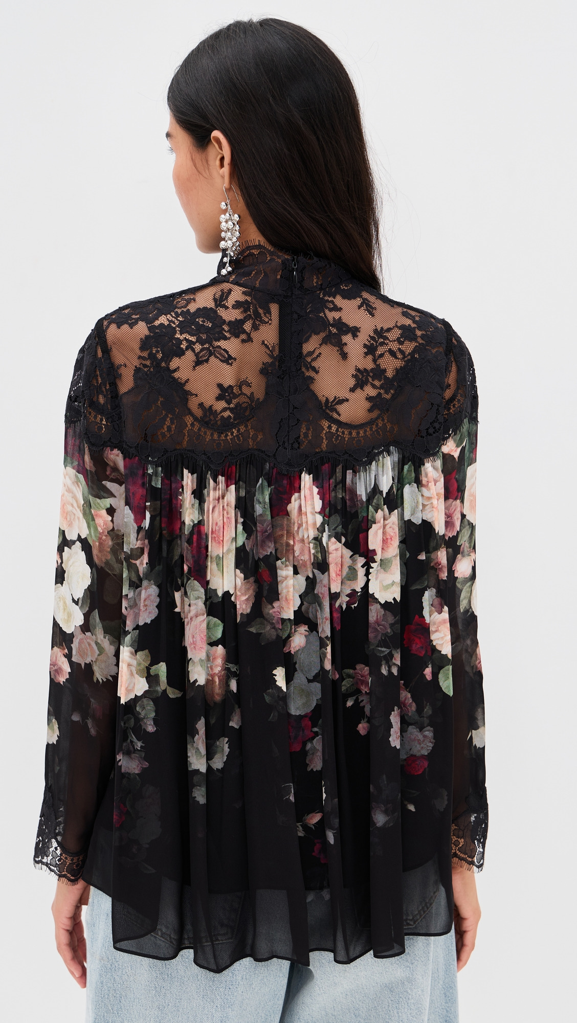 Hypnotic Lace Yoke Blouse - 2