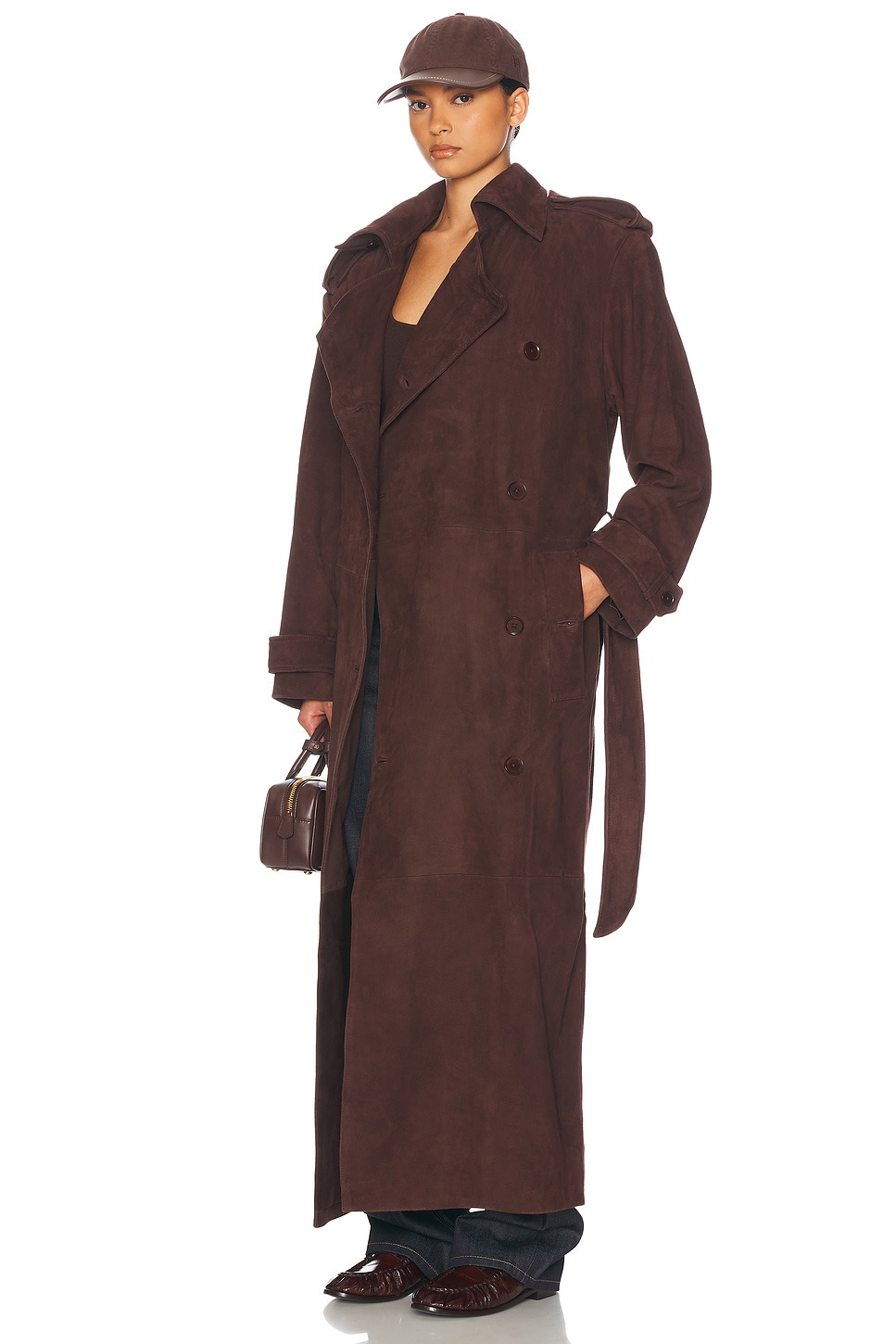 Suede Trench Coat - 4