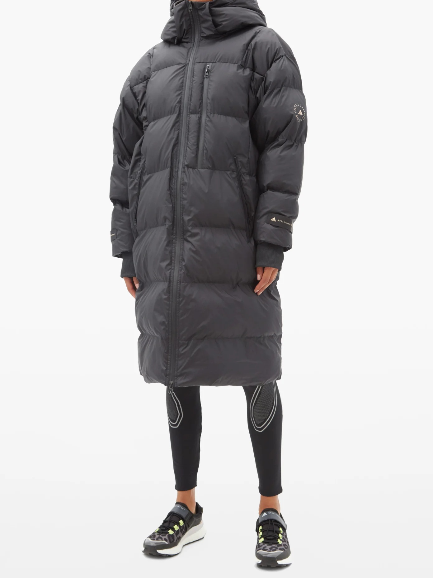 Oversized hooded quilted recycled-shell coat - 2