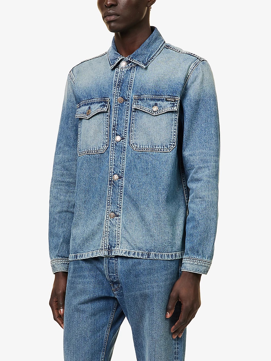 Faded-wash regular-fit denim jacket - 3