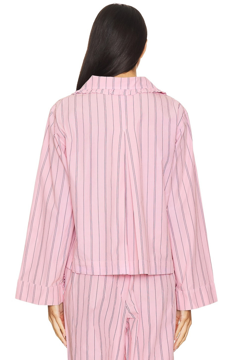 GANNI Stripe Cotton Pyjamas Shirt outlook
