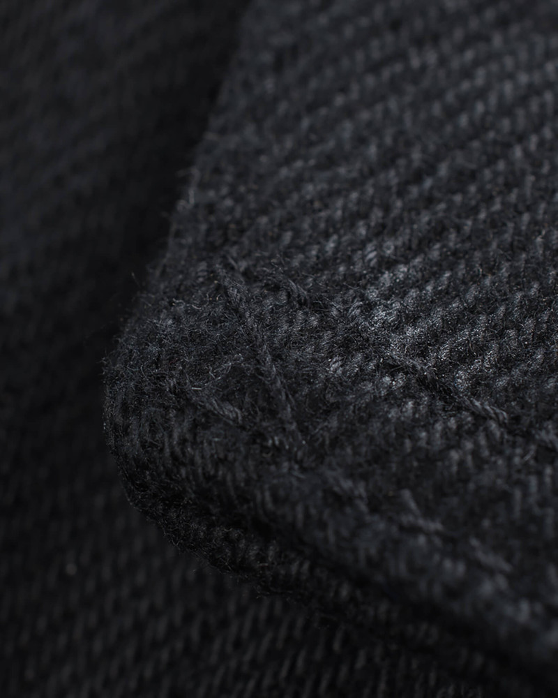 21OZ NON-FADE DENIM MODIFIED TYPE III JACKET - SUPERBLACK 16