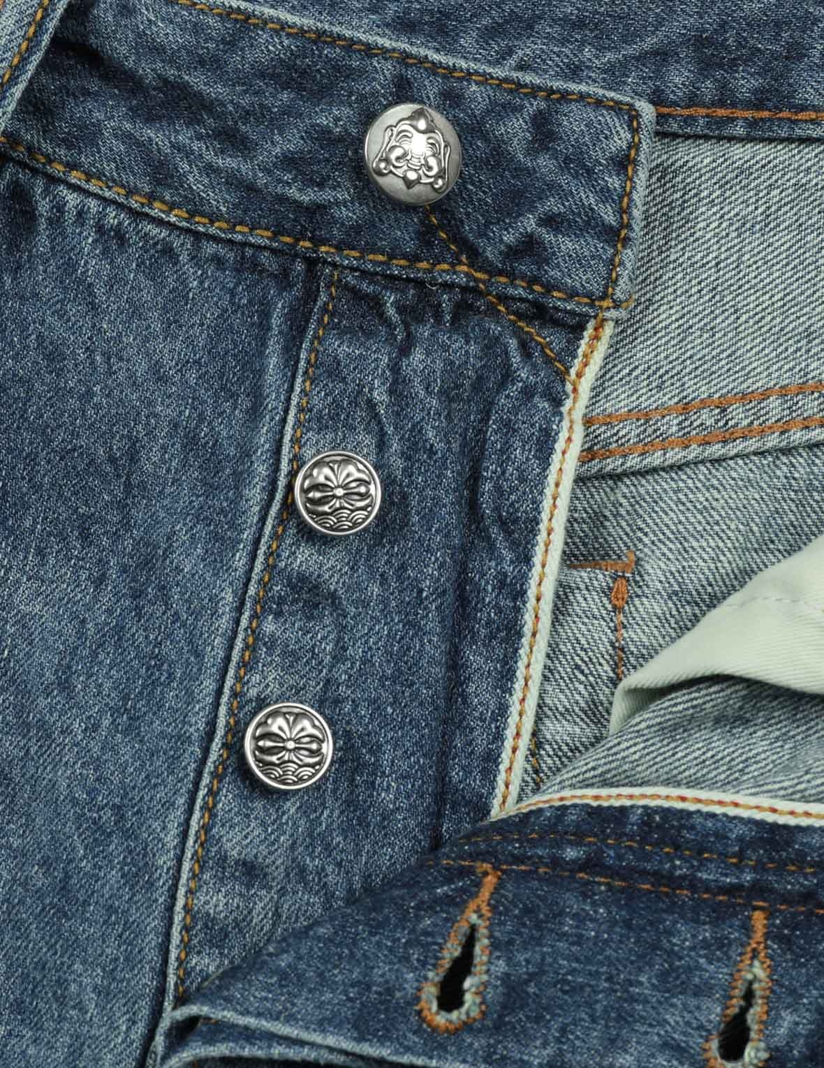 Washed and Distressed Seagull Patchwork and Logo Embroidery Cropped Jeans #2027 - 8