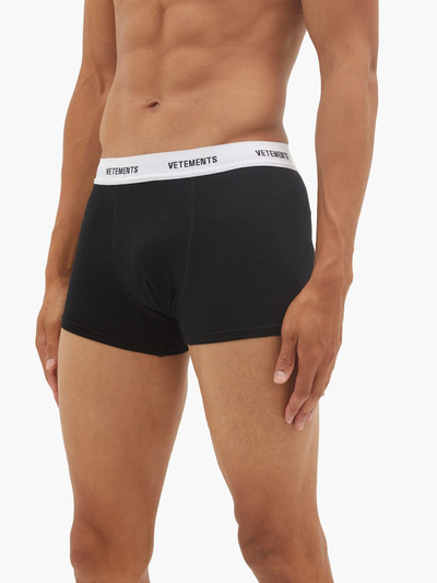 VETEMENTS Logo-waist cotton-blend boxer briefs outlook