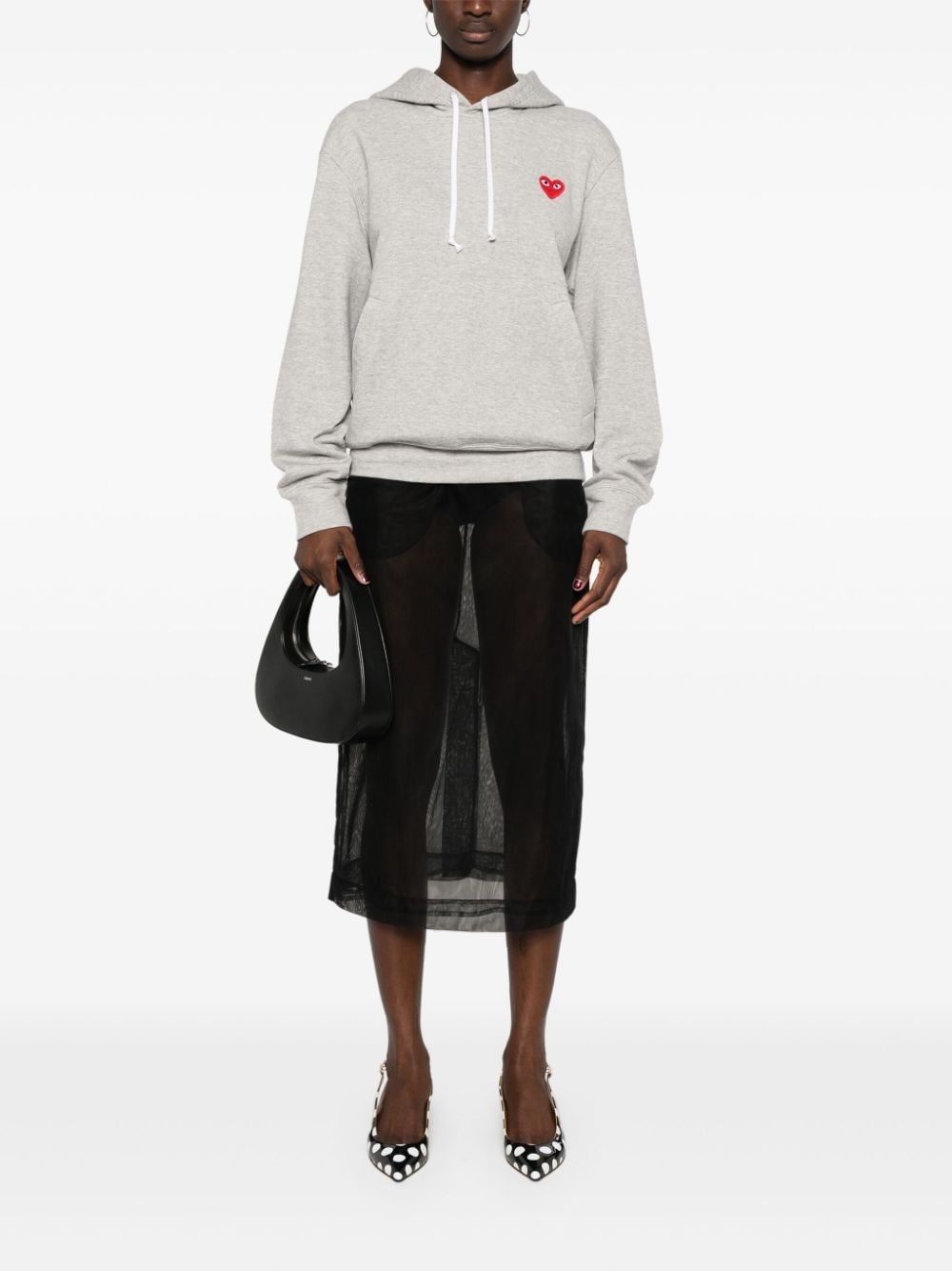 heart-patch hoodie - 2